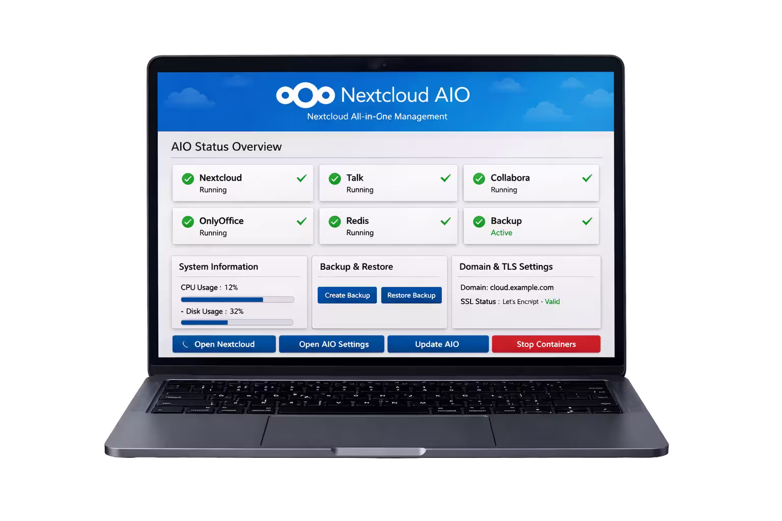 Nextcloud AIO – Cloud Privato Sicuro e Performante - Nextcloud AIO 